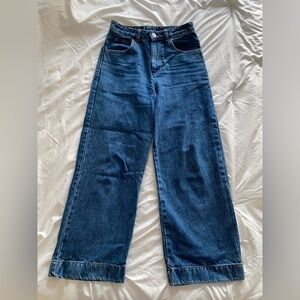 COLLUSION Denim x007 Wide Leg Jeans Dark Blue Wash Size 26/30